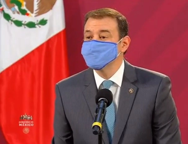 Cuauhtémoc Sánchez, director del Conafe durante conferencia de prensa. Fotograma tomado del video emitido por el Gobierno de México