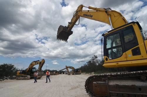 Obras para la construcción del Tren Maya. Foto La Jornada