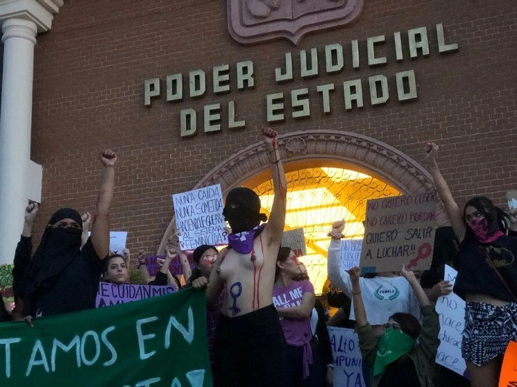 Imagen de la protesta el domingo pasado. Foto Cristina Gómez