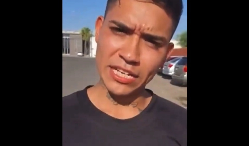 El joven dio una entrevista antes de entrar al Ministerio Público. Foto redes sociales