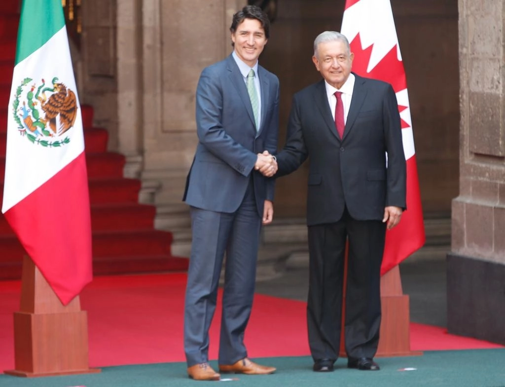 Recepción oficial al primer ministro de Canadá, Justin Trudeau, de parte del presidente Andrés Manuel López Obrador, en Palacio Nacional, el 11 de enero de 2023. Foto José Antonio López