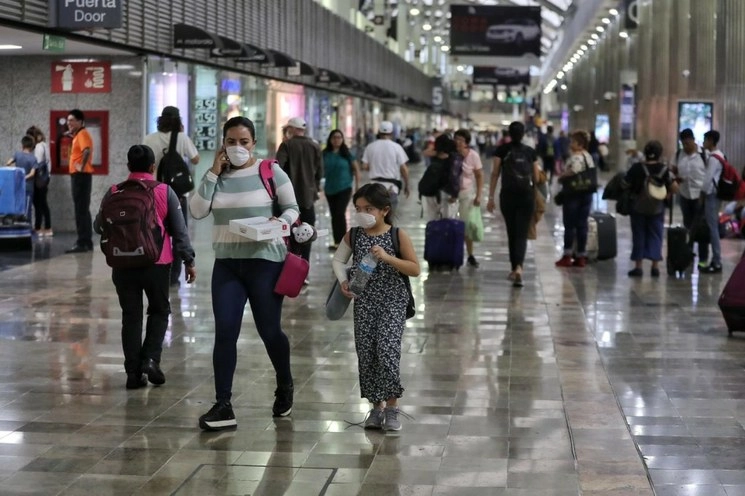 El Aeropuerto Internacional de la Ciudad de México, esta tarde. Foto: Marco Peláez