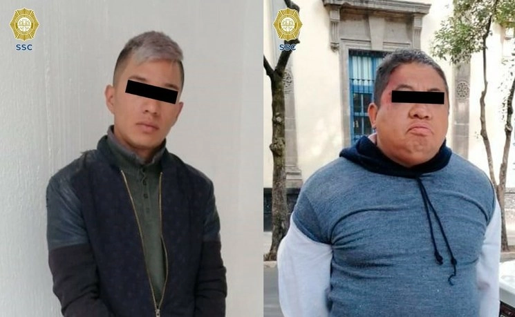 Los presuntos ladrones fueron detenidos por elementos de la policía capitalina. Foto cortesía SSC CDMX