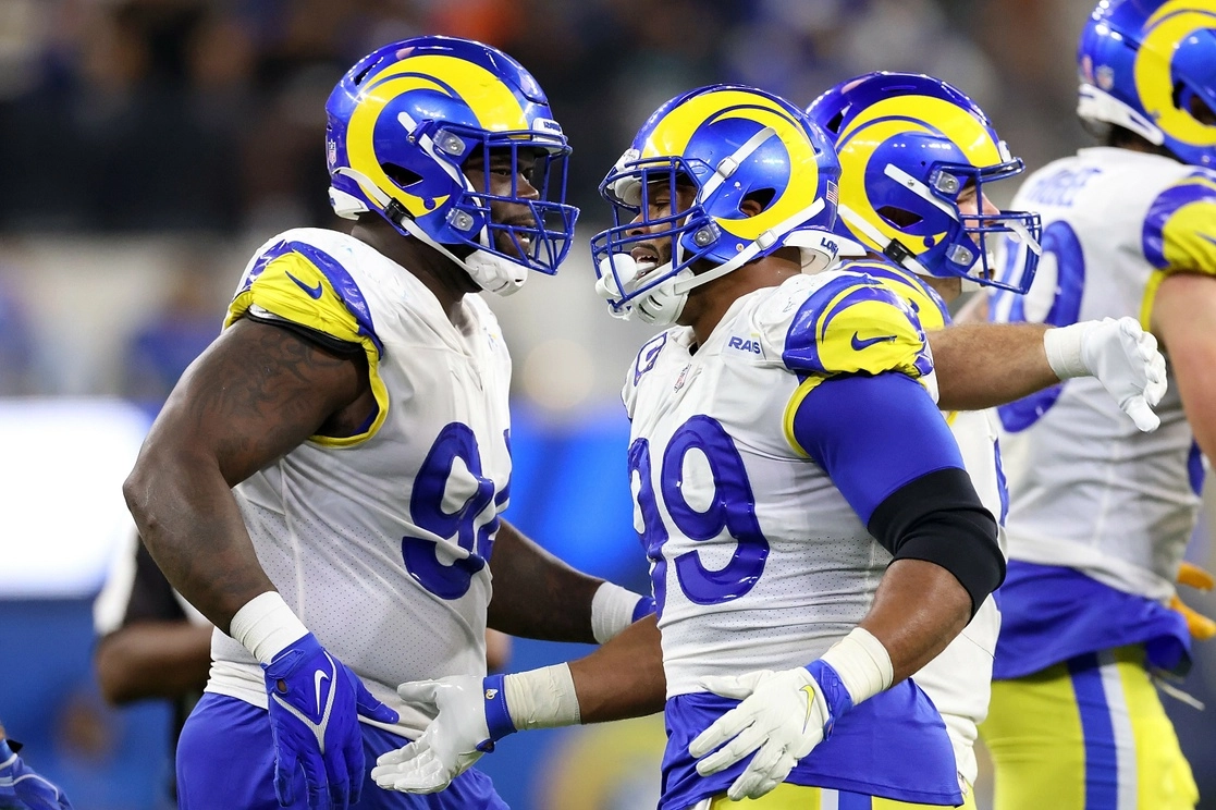 Jugadores de los Ángeles Rams celebrando. Foto Afp