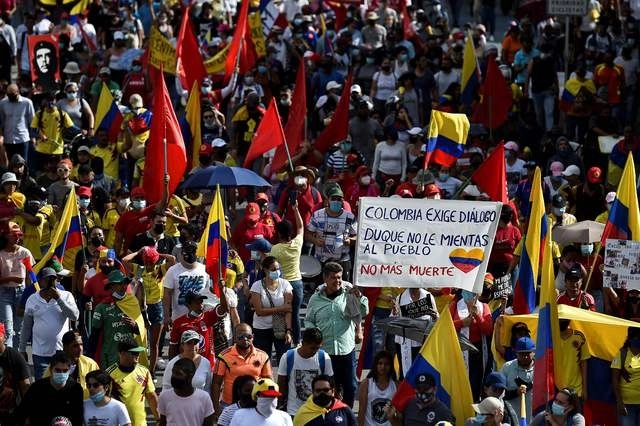 Las protestas en Colombia no han cesado. Foto Afp
