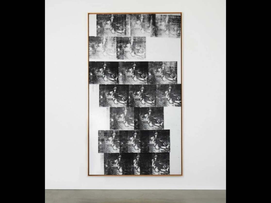 'White Disaster', de Andy Warhol. Imagen tomada del sitio de https://www.sothebys.com/en
