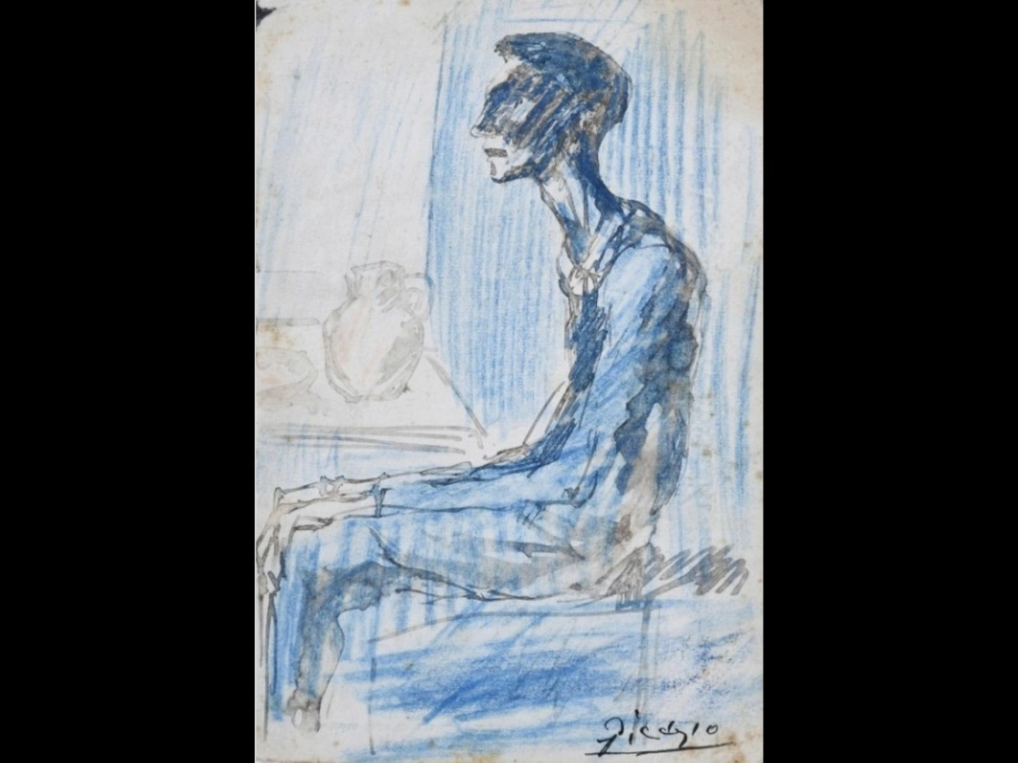 'La comida del ciego', obra de Picasso pintada en 1900-1903, será subastada. Foto Europa Press