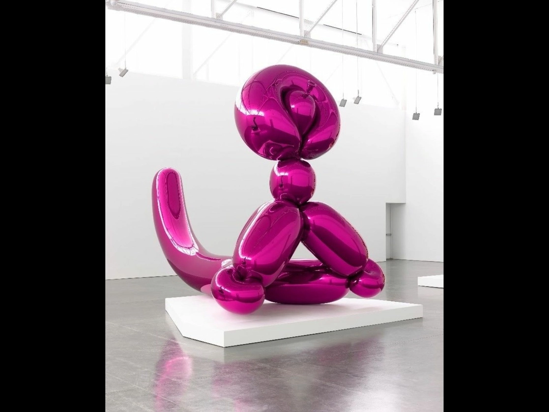 'Balloon Monkey' es la pieza más grande de la célebre serie de animales con globos del artista. Foto casa de subasta Christie's vía Europa Press 