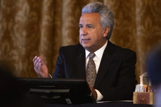 Lenin Moreno, presidente de Ecuador anuncia nuevas medidas para controlar la propagación del Covid-19. Foto Xinhua