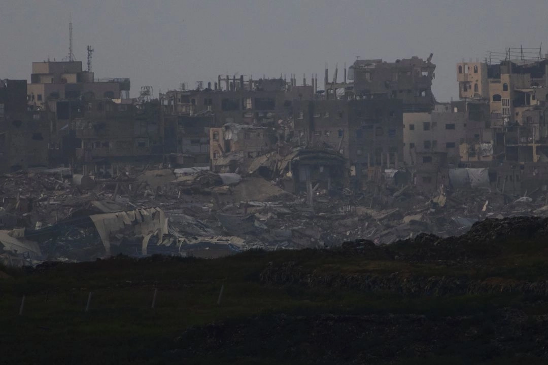 Edificios destruidos en ataques israelíes en el sur de la franja de Gaza, el 20 de marzo de 2025. Foto 