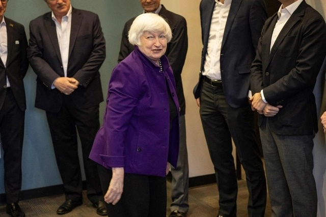La secretaria del Tesoro de Estados Unidos, Janet Yellen habló sobre los riesgos de los subsidios chinos. Foto Afp