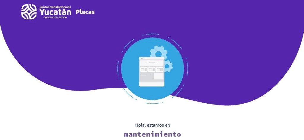 Captura de pantalla de la página oficial del gobierno de Yucatán