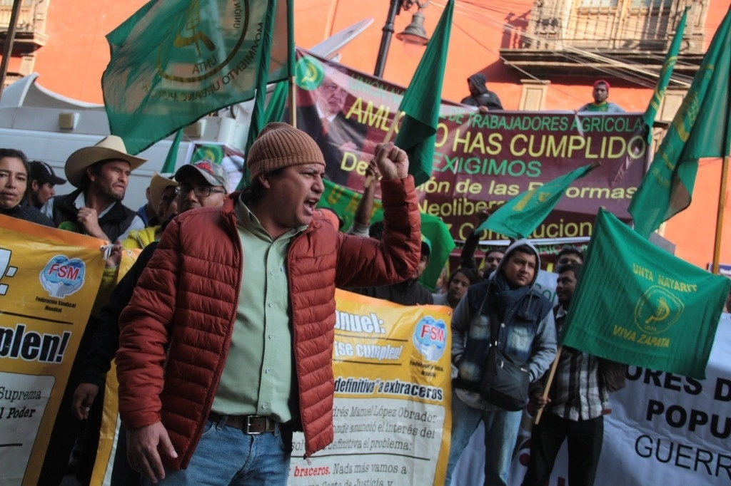 Integrantes de UNTA durante una protesta en imagen de archivo. Foto Andrea Murcia Monsivais
 / Cuartoscuro / La Jornada