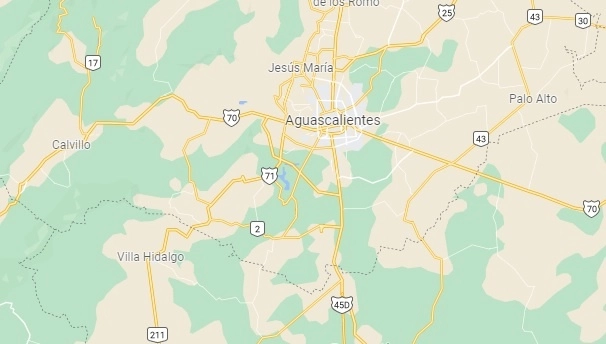 El ataque en contra de la mujer ocurrió en un domicilio de la colonia Insurgentes, al sur de la ciudad de Aguascalientes. Captura de imagen de Google Maps