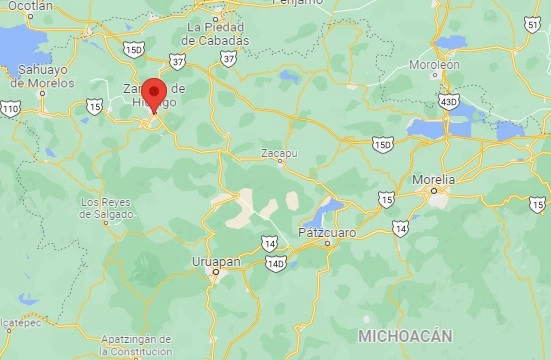 En Zamora, siete personas, entre ellas cuatro mujeres, murieron luego de ser atacadas por dos sujetos que portaban armas de alto poder, informó la SSP de Michoacán. Imagen tomada de Google Maps
