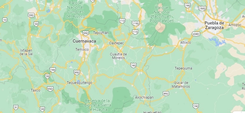 Colectivos reportaron dos asesinatos de mujeres en distintos municipios de Morelos. Foto tomada de Google Maps