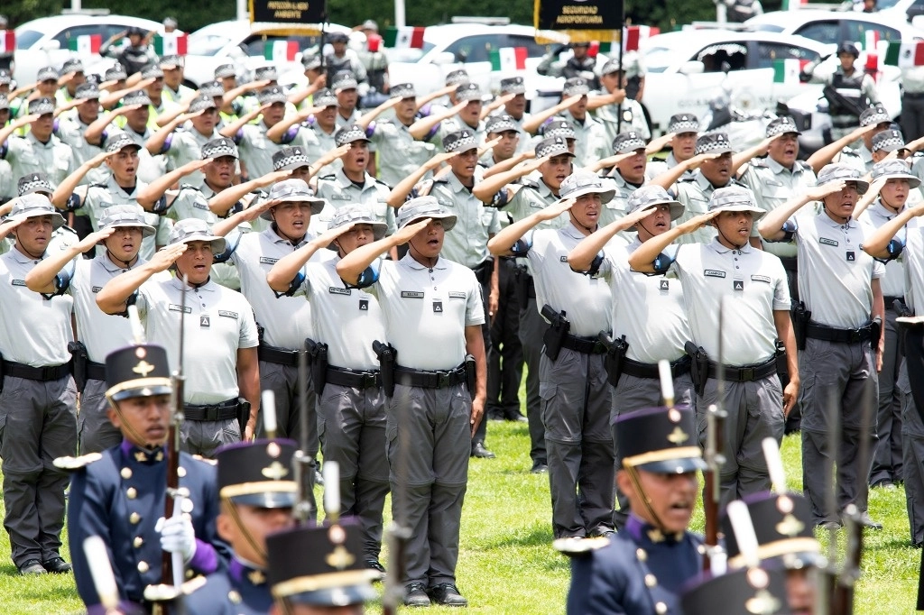 Ceremonia por el quinto aniversario de la Guardia Nacional en el Campo Marte, en CDMX, el 2 de julio de 2024. Foto María Luisa Severiano