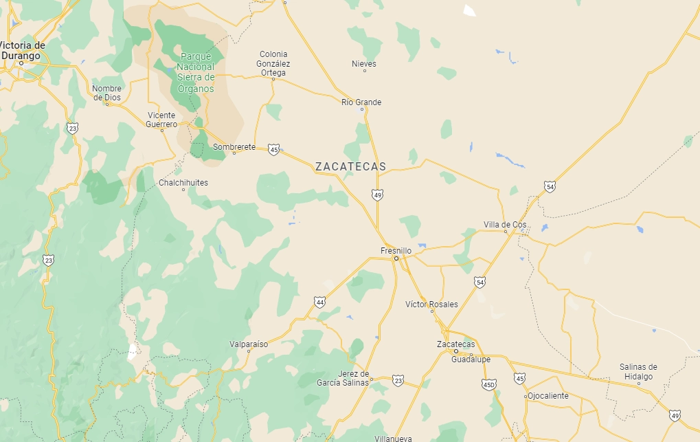 En Zacatecas se registró un fin de semana violento con 14 homicidios en distintos puntos. Foto Google Maps