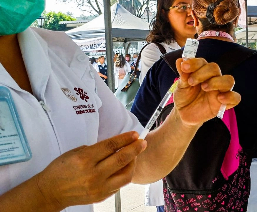 Campaña de vacunación contra el sarampión en la Ciudad de México, el 28 de febrero de 2024. Foto 