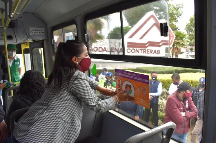 La alcaldía de Magdalena Contreras inició una campaña de supervisión en las unidades y de verificación en establecimientos mercantiles, siendo sancionados 50 de estos en una semana. Foto cortesía de la alcaldía 
