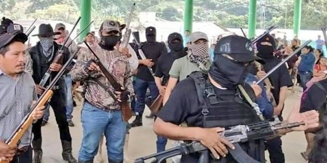 Ante la decisión de la SCJN, indígenas de la comunidad Rafael Cal y Mayor, del municipio de Cintalapa, anunciaron que defenderán su pertenencia a Chiapas si es necesario por la vía armada. Foto Europa Press