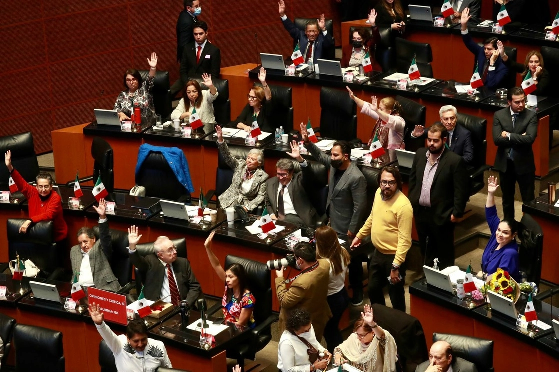 Aspectos de la sesión donde se discuten los dictámenes a discusión y votaciones a las reformas del artículo quinto transitorio de la reforma constitucional en materia de la guardia Nacional. 21 de septiembre de 2022. Foto Luis Castillo