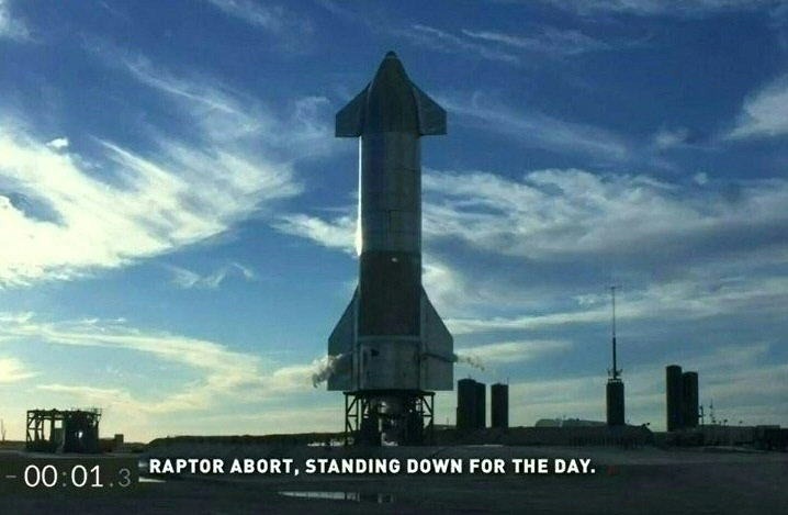 Fotograma de la NASA que muestra el prototipo del cohete Starship SN8 de tamaño completo SpaceX antes de su lanzamiento el 8 de diciembre de 2020 en Boca Chica, Florida. Foto Afp