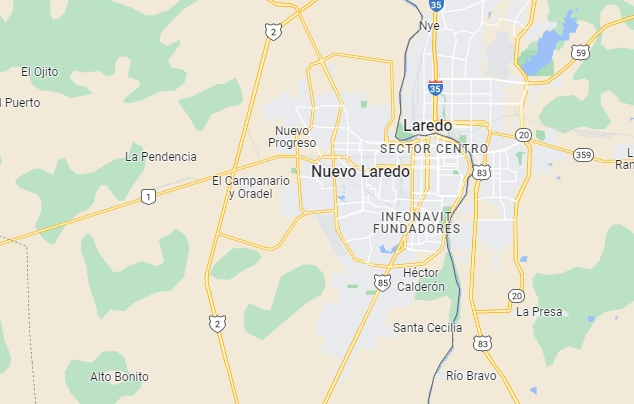 Conductores de camiones del transporte público de Nuevo Laredo no pasaron los exámenes antidoping. Foto Google maps