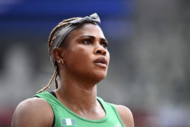 La velocista Blessing Okagbare durante una prueba el pasado 30 de julio de 2021. Foto Afp