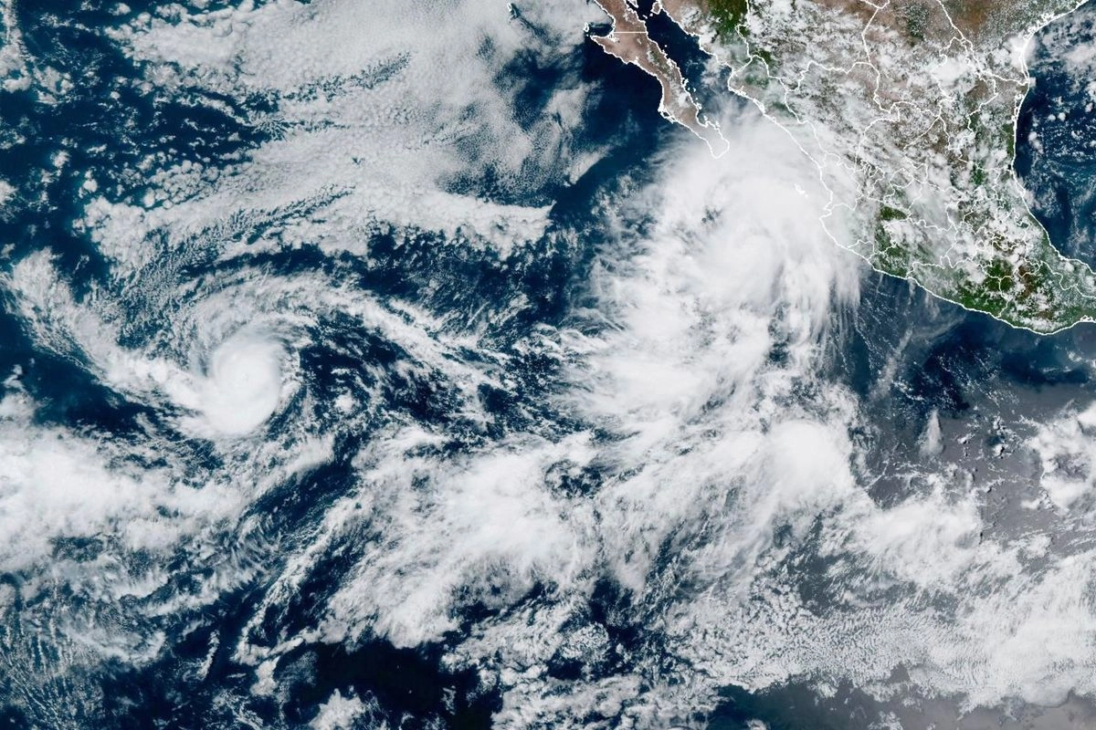Imagen satelital del huracán 'Lorena'. Foto