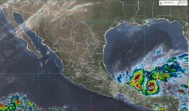 Trayectoria del huracán 'Lisa'. Imagen tomada de la cuenta de Twitter @conagua_clima
