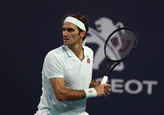 El suizo Roger Federer, en imagen de archivo, durante su participación en el Abierto de Miami. Foto Al Bello / Getty Images / Afp
