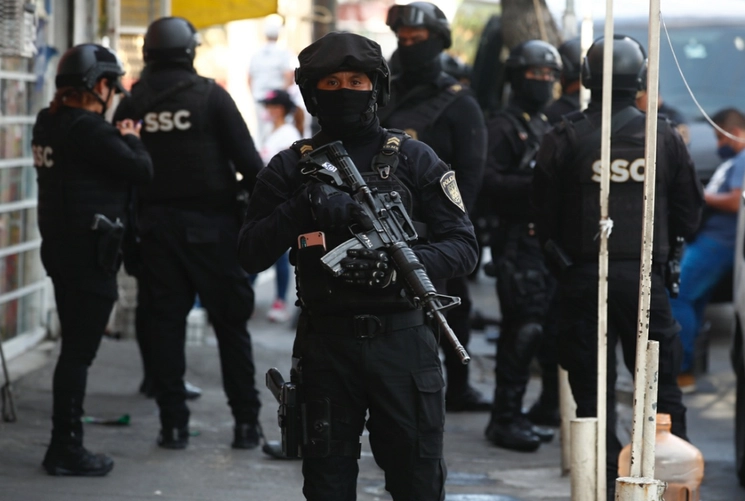 Elementos de la SSC-CDMX en imagen de archivo. Foto Víctor Camacho