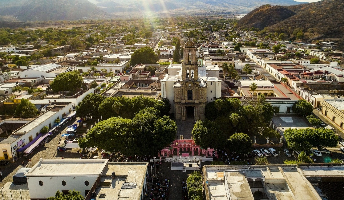 Vista aérea del Pueblo Mágico de Jala, Nayarit. Foto tomada del Twitter @SECTUR_mx