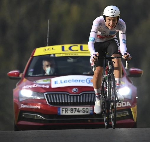 El ciclista esloveno podría convertirse mañana en el segundo ganador más joven del Tour de Francia. Foto Ap