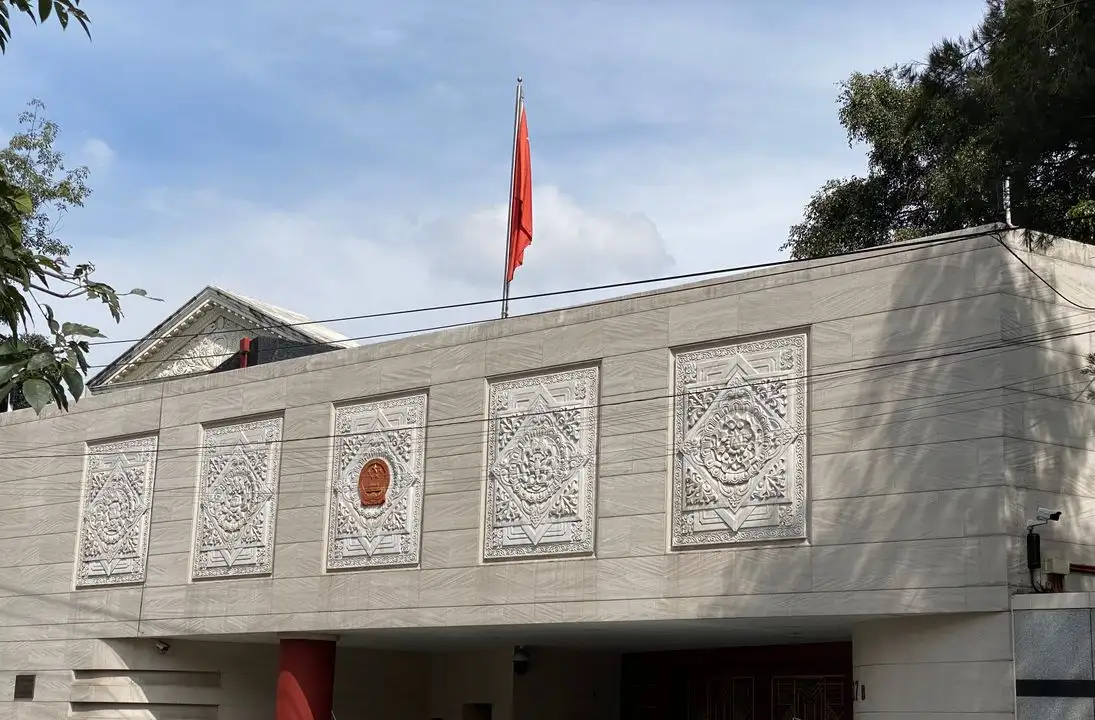Vista de la Embajada de China en Ciudad de México.
