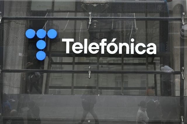 Logotipo de Telefónica en imagen de archivo. Foto Afp