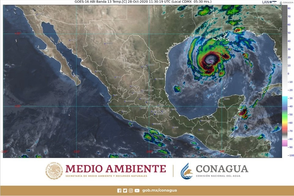 En lo que va del año, se han presentado 27 ciclones en el océano Atlántico. Imagen tomada del Twitter de @conagua_clima