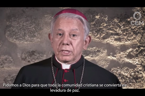 Ramón Castro Castro, obispo de Cuernavaca y secretario general del organismo episcopal. Imagen tomada del videomensaje difundido en redes sociales 