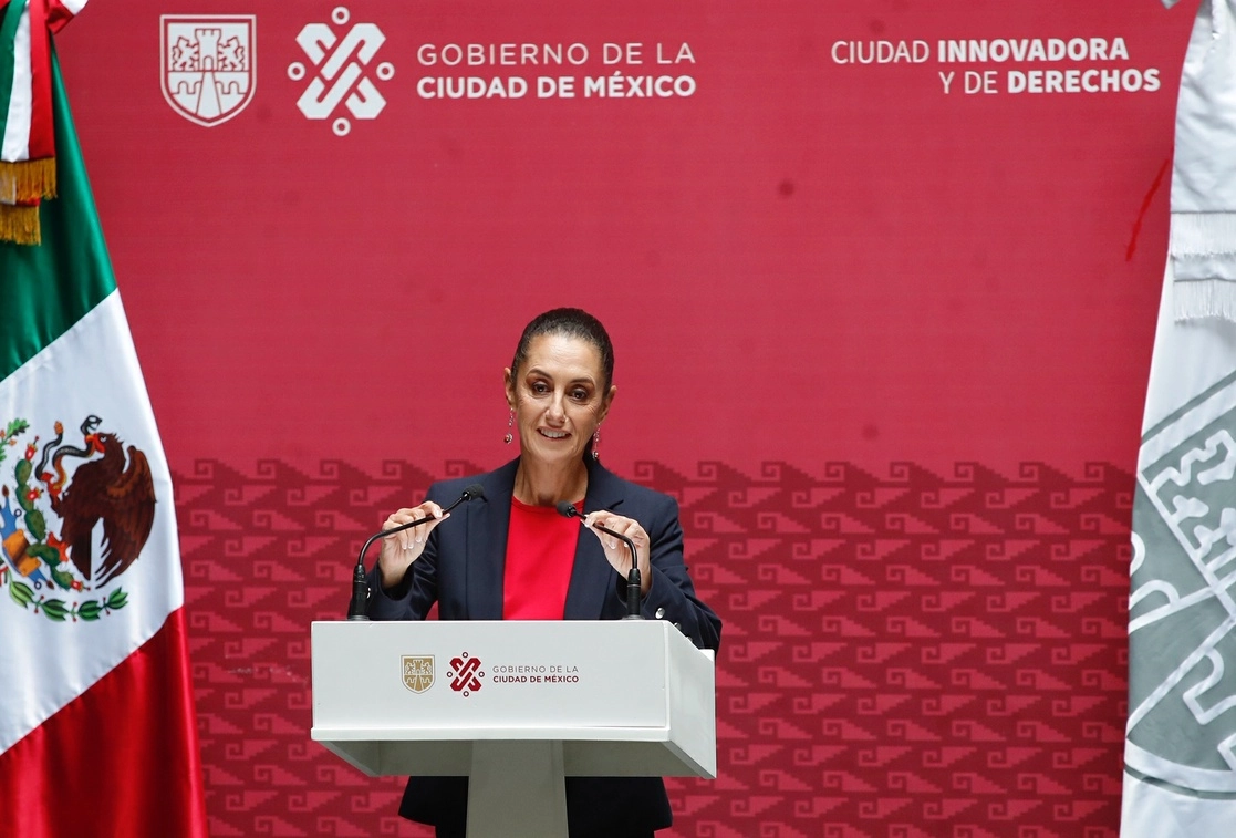 La jefa de Gobierno de la CDMX, Claudia Sheinbaum durante una conferencia de prensa. Foto Cristina Rodríguez