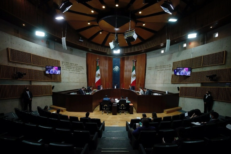 Sesión del TEPJF, en la Ciudad de México, el 1 de marzo de 2023. Foto Cristina Rodríguez