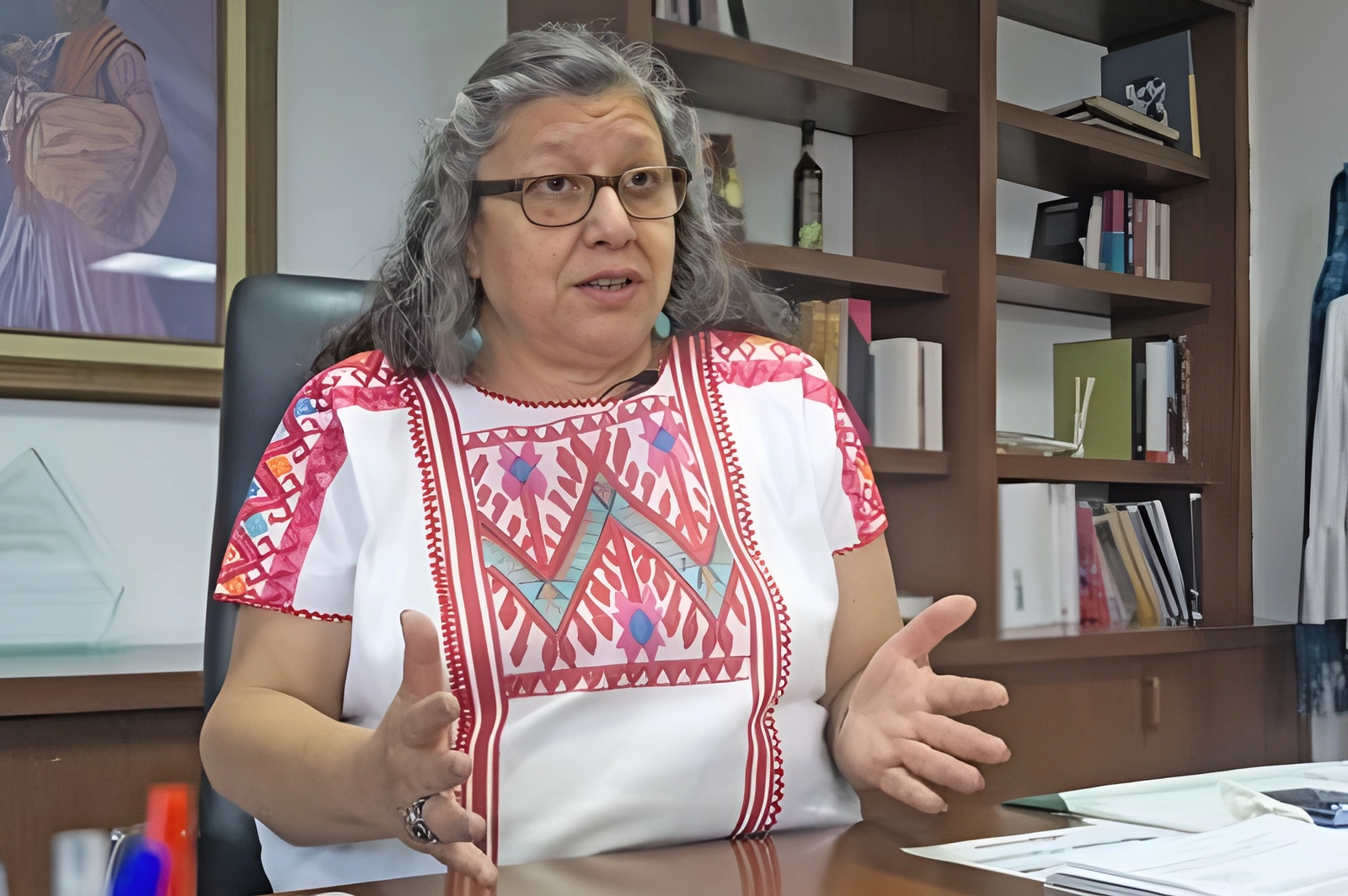 Guadalupe Reyes en entrevista para 'La Jornada' en septiembre de 2021. Foto Pablo Ramos
