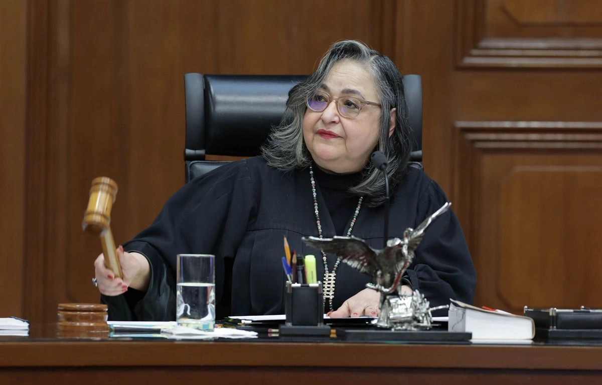 Norma Lucía Piña, ministra presidenta de la Suprema Corte, cuyo pleno celebró hoy su último día de trabajos en una sesión extraordinaria 