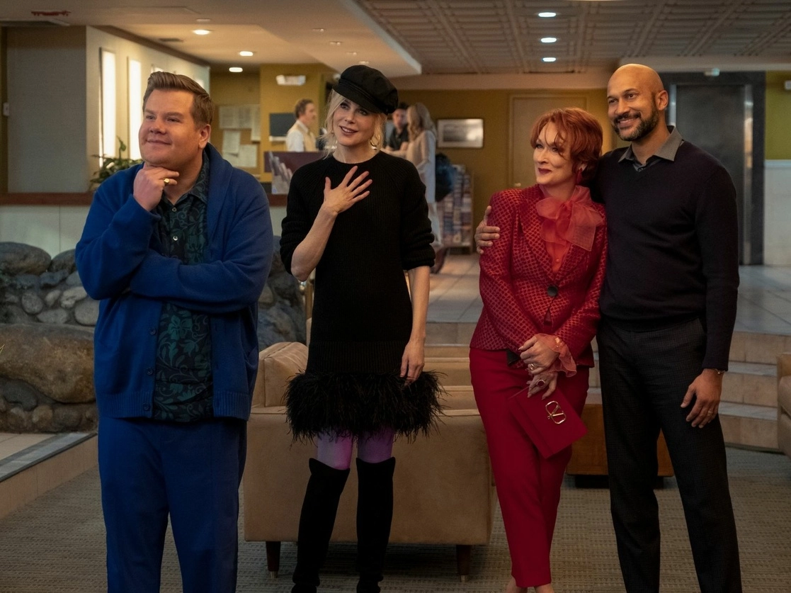 Los actores James Corden, Nicole Kidman, Meryl Streep y Keegan-Michael Key. Foto Ap