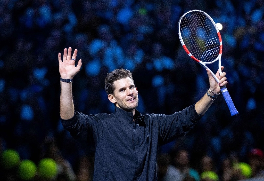Dominic Thiem cayó por 7-6(6) y 6-2 ante el italiano Luciano Darderi en el Abierto de Viena, en el que fue el último partido profesional del austriaco de 31 años, el 22 de octubre de 2024. Foto Georg Hochmuth / APA / Afp