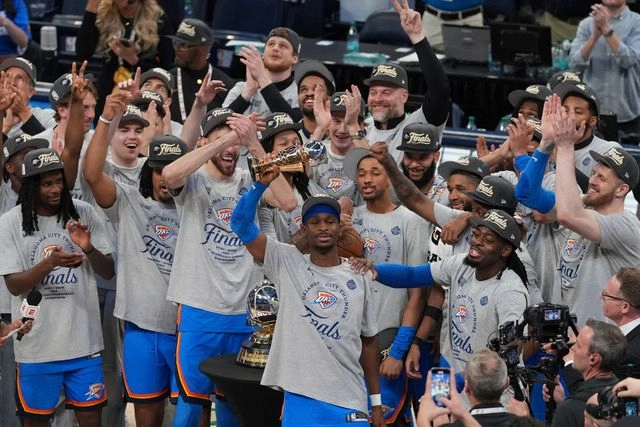 El Thunder de Oklahoma conquistó el campeonato de la Conferencia Oesta de la NBA. Foto 