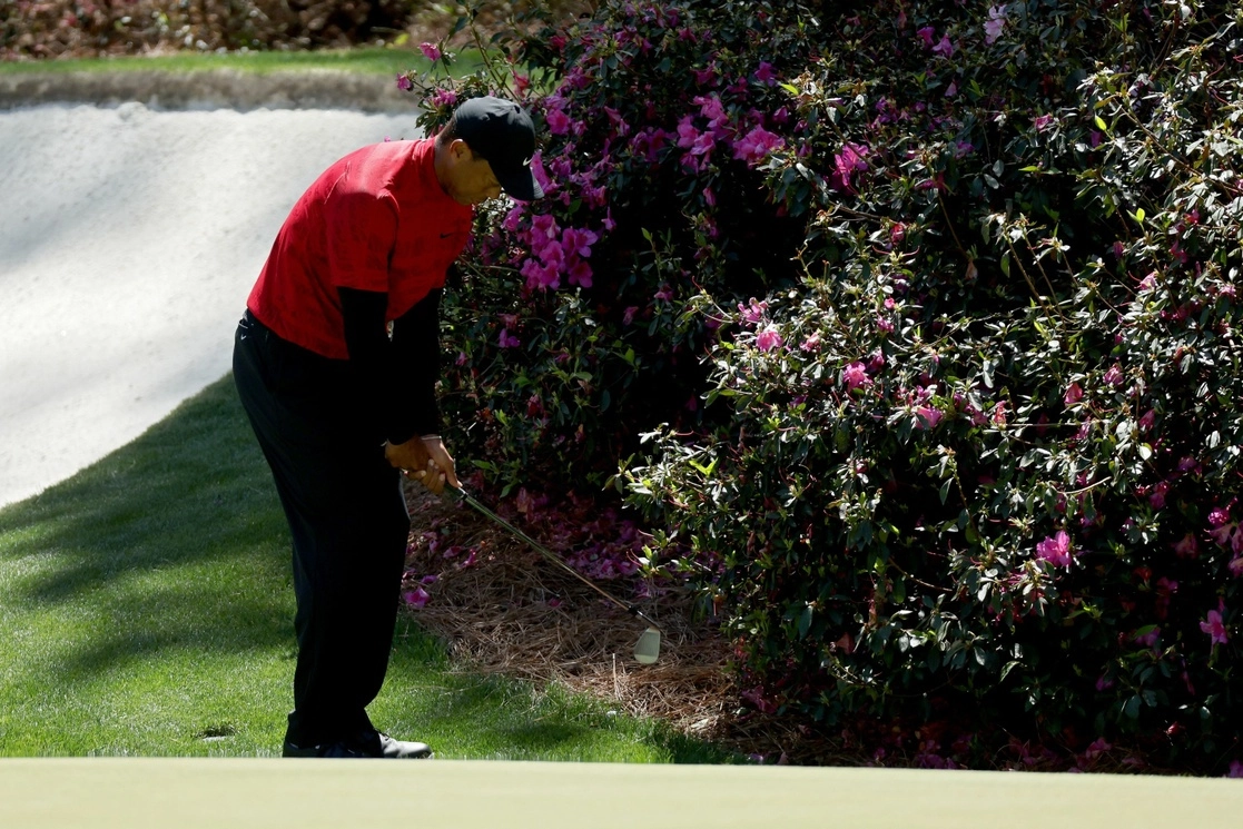 Tiger Woods concluyó su participación en el Masters de Augusta con u acumulado de 103 golpes, 13 bajo par. Foto Afp