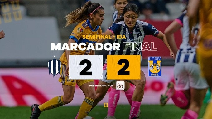 Aunque las felinas dominaron el esférico, el planteamiento defensivo de Monterrey les impidió anotar antes del descanso. foto @TigresFemenil