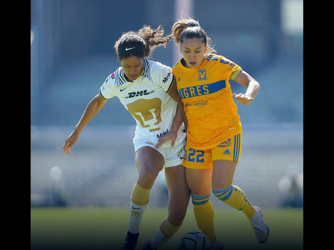 Partido entre Pumas y Tigres en en el estadio Olímpico Universitario. Foto tomada de twitter @PumasMXFemenil
