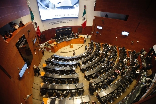 Sala de sesiones del Senado de la República. Foto Guillermo Sologuren
